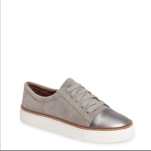 Caslon Suede Sneakers with Metallic Toe
